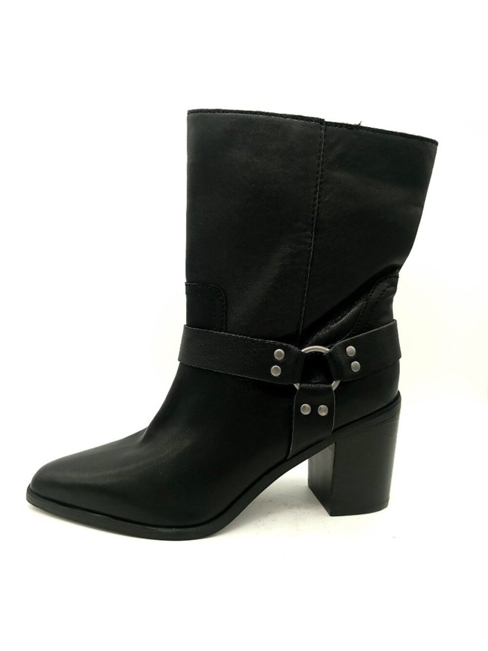 NEW Steve Madden Alessio Western Boots Festival Moto Black Country Womens 9.5